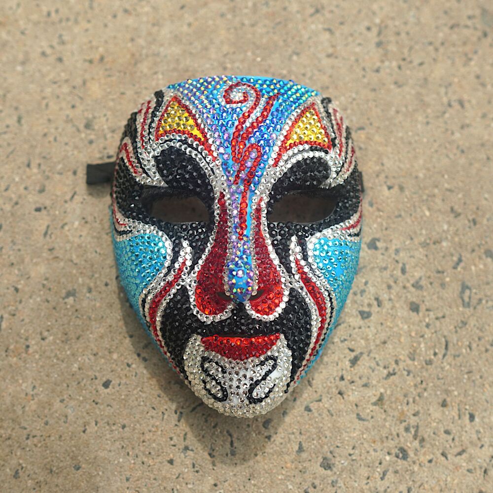 Custom Rhinestone Mask Masquerade Opera Festival Rave One of a Kind Cosplay